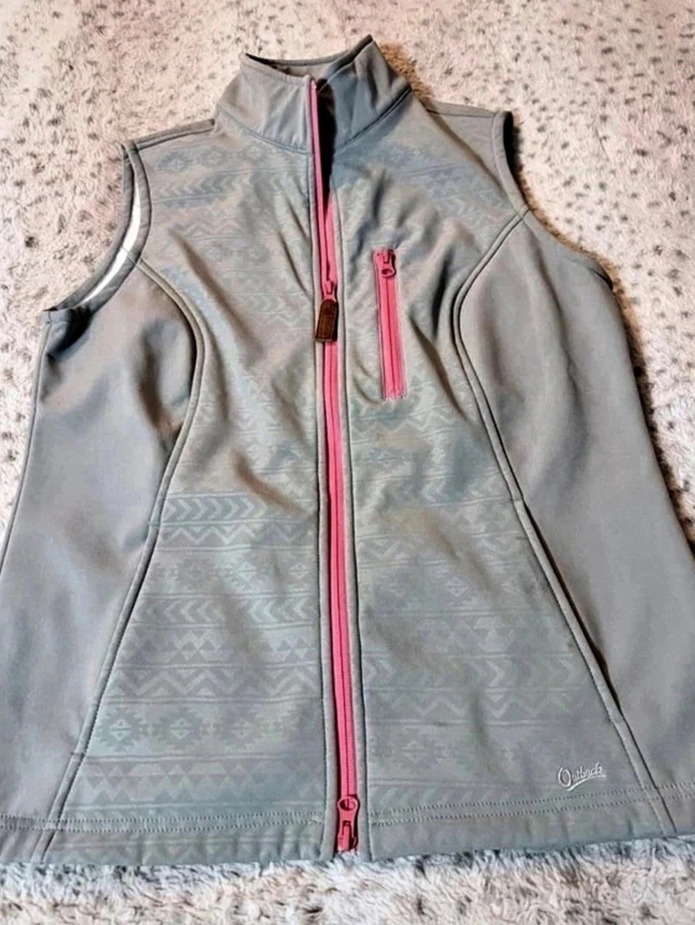 Outback Trading Co. Rosalie Vest. in Gray & Pink